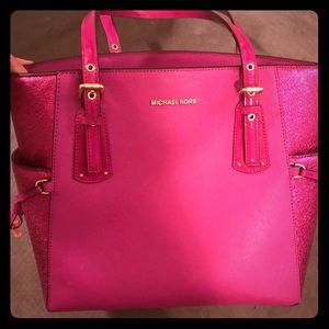 Authentic Pink Michael Kors handbag and wallet